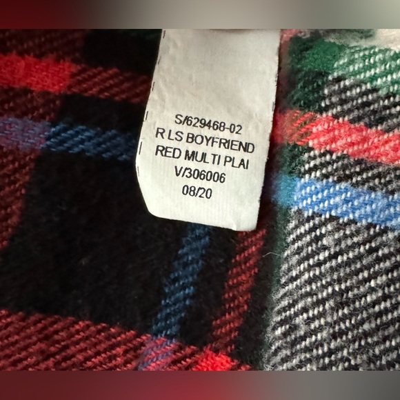 Old Navy Red Multi Plaid Top 2X Plus - Picture 9 of 9